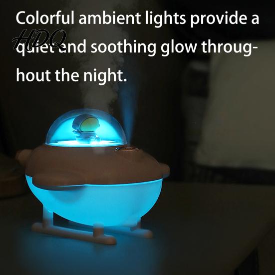 Desktop Humidifier Humidifier Airplane Shaped with Light Portable 220ml Water LED Light Tank Capacity Quiet Operation for Skin Moisturizing