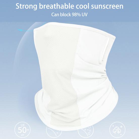 Summer Cycling Face Guard Neck Gaiter Windproof UV Protection Breathable Cooling Ice Silk Men Women Outdoor Bandana Neck Scarf Face Shield
