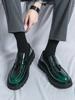 Original Design British Style Hombre Daily Dress Patent Leather Loafers For Men's Black Hight Quality Casual Slip-On Shoes