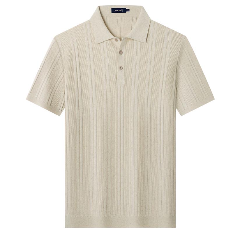 Judger Men's Tencel Linen Knitted POLO Shirt