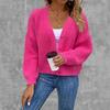Women Autumn Winter Knitted Sweater Coats Single Breasted Long Sleeve V-neck Knitwear Cardigans Jackets