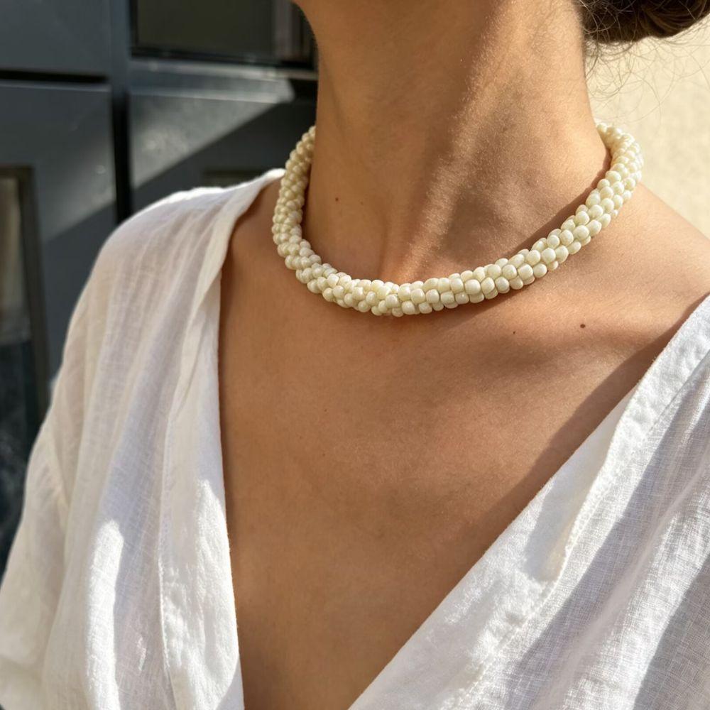 Multi-Layer Beads Women's Necklace Stainless Steel Magnetic Clasp Bohemian Necklace Party