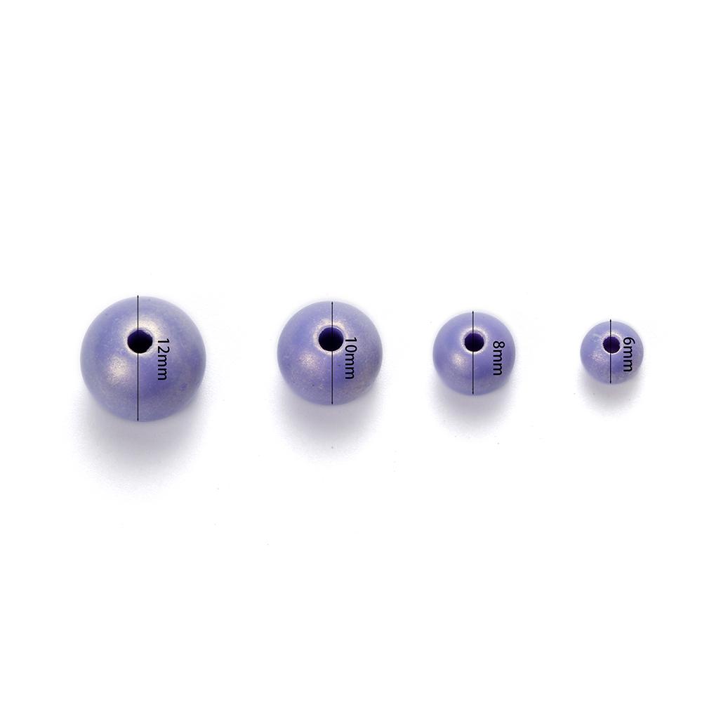 30-100Pcs/lot 6-12mm Round Acrylic Matte Beads Loose Spacer Beads For Necklace Bracelets DIY Jewelry Making Supplies Accessories