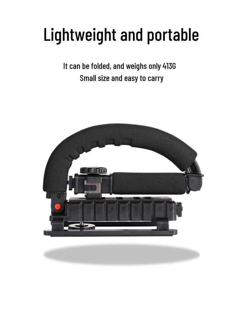U-shaped DSLR Handheld Stabilizer with DV and C-shaped Bracket for Mobile and Flashlight