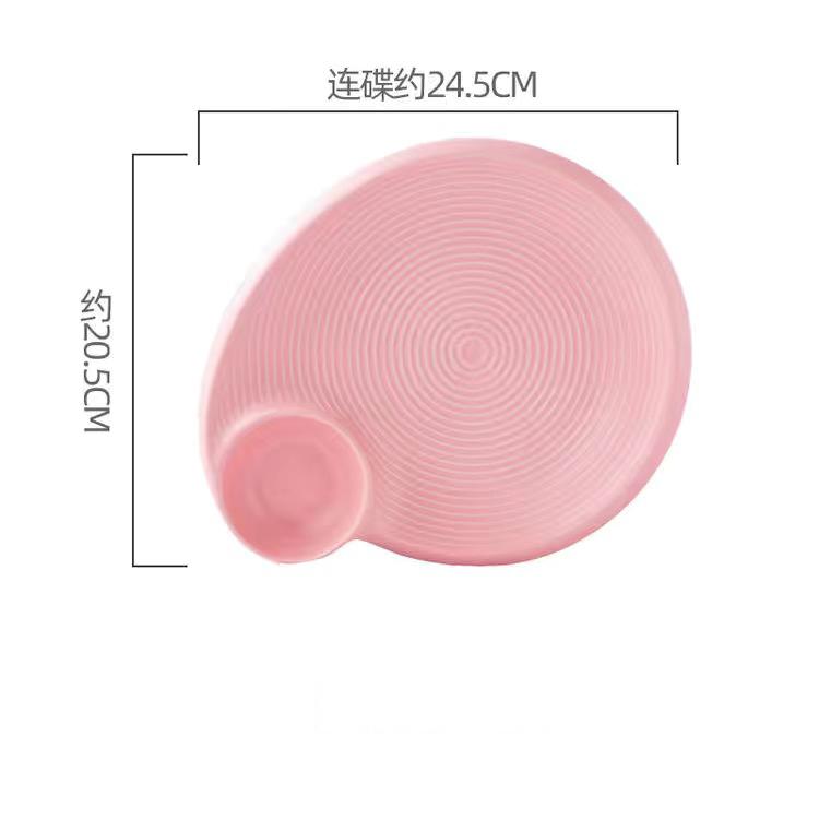 Creative Simple Separated Dumpling Plate Tableware Ceramic Fruit Plate Salad Plate Kitchenware
