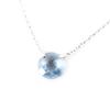 Les Trésors De Lily [J3555] - Silver Necklace 'Linda' Aquamarine Silver (rhodium-plated) - 10 Mm