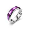Contemporary Titanium Steel Drip Glaze Women's Ring - European & American Niche Cross-Border Jewelry