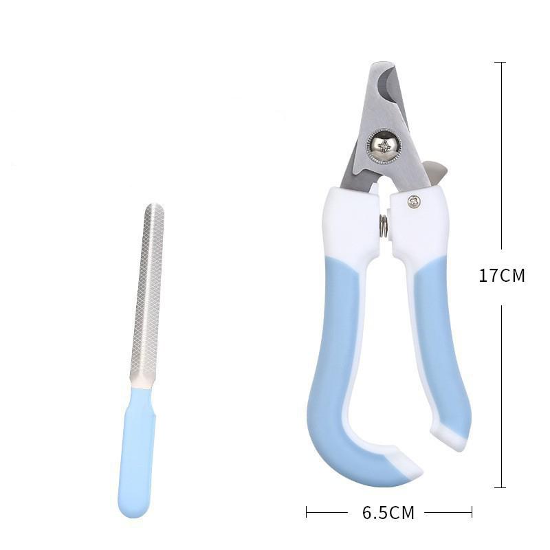 

Профессиональная когтерезка для питомцев - Нержавеющая сталь Безопасная Быстрая резка для собак кошек мелких животных, Эргономичная рукоятка с защитным кожухом синий