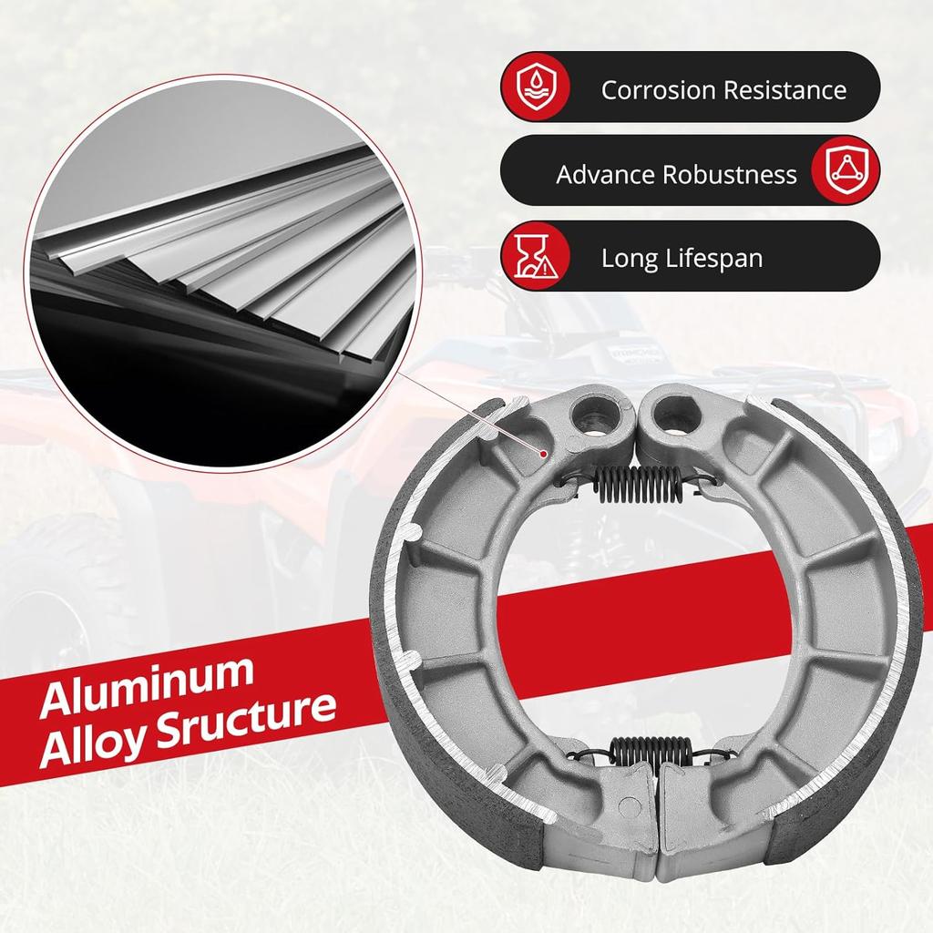 Rear Brake Shoes For Honda Rancher 350 400 420 Foreman 400 450 500 520, OEM# 06430-HN0-A30 06430-HN0-A20 06430-HN0-A01