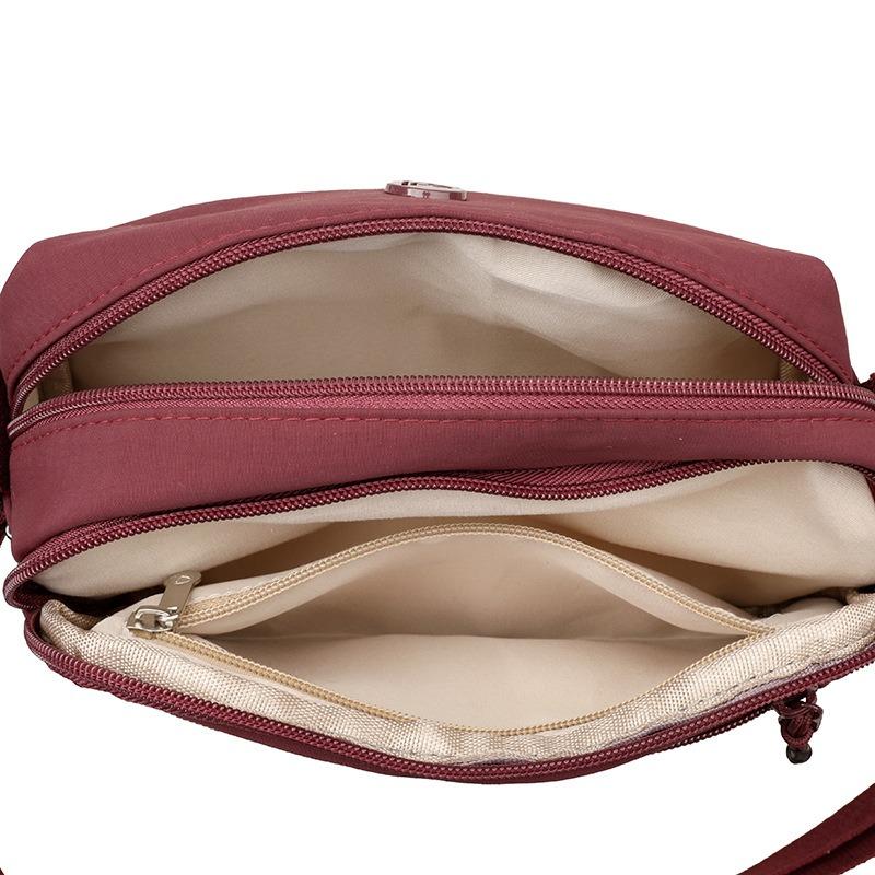 Summer New Fashion Women's Messenger Bag Multi-layer Shoulder Backpack Mobile Phone Bag Oxford Cloth Women's Nylon Bag