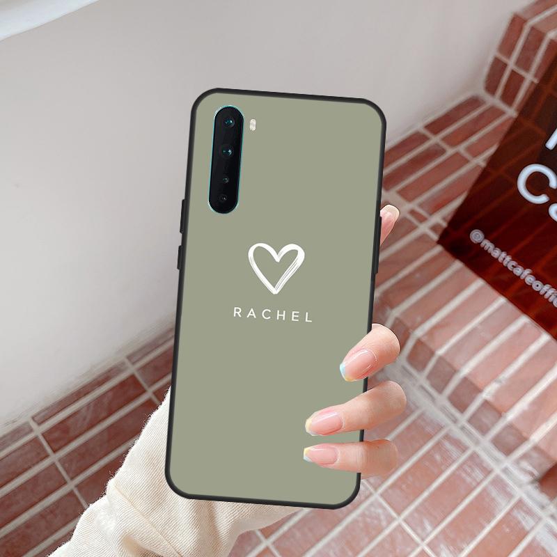 Personalise Custom Name Initials Pastel Case For Oneplus 10T 10R 9R 8T 8 9 10 Pro Cover For Oneplus Nord 2 2T N10 N20 N100 N200