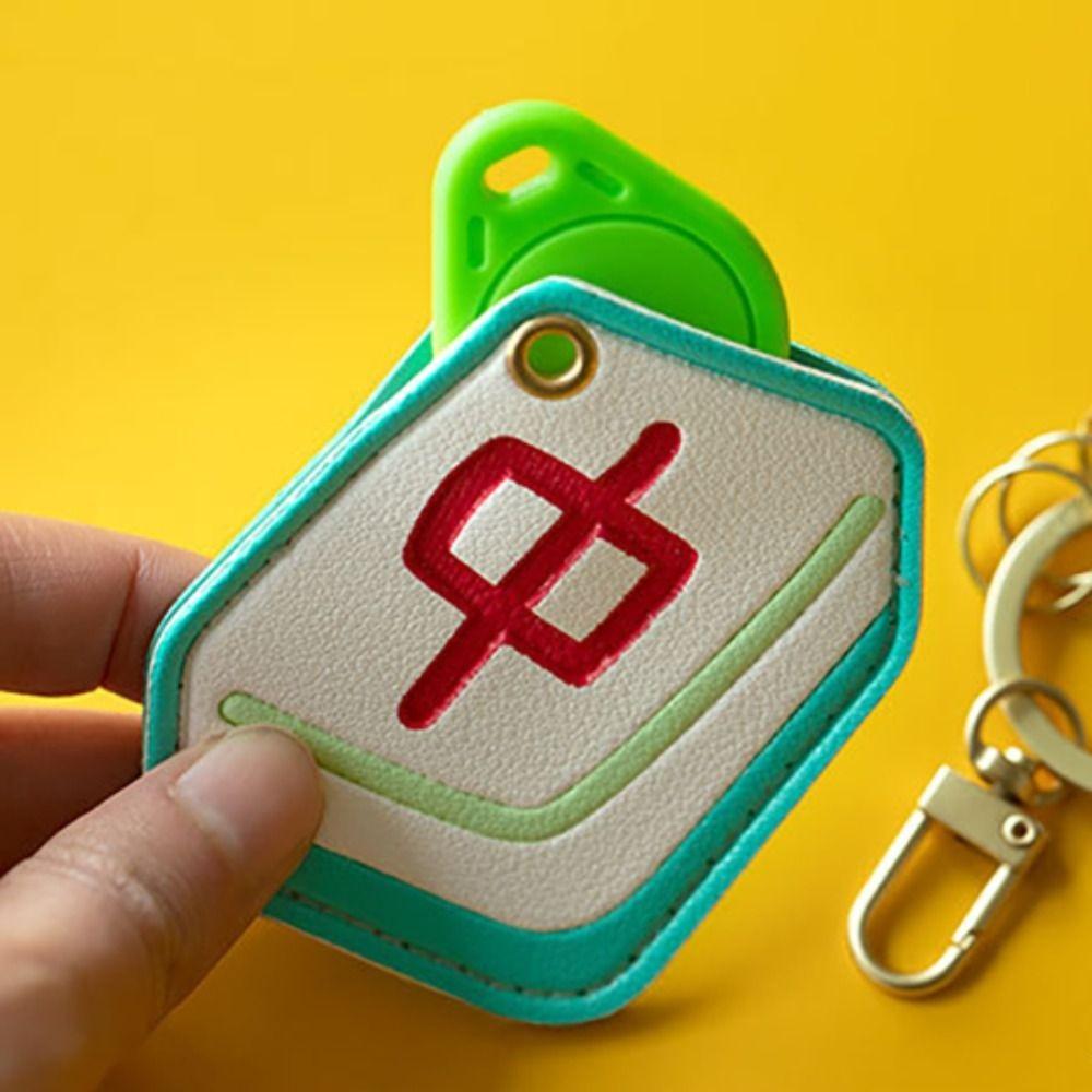 

Lucky Mahjong Entrance Guard Card Cover Traditional Green Dragon Keychain Car Key Pendant green dragon