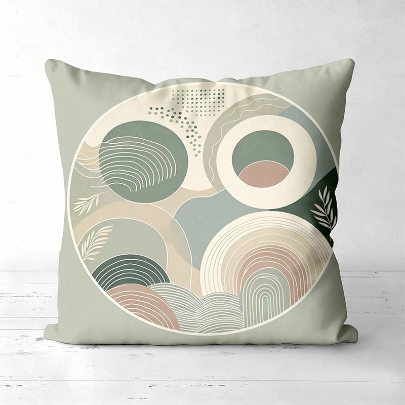 Modern Geometric And Floral Pattern Throw Pillows Polyester Pillowcase, Sofa Decorative Cushion Cov Headboard Pillow