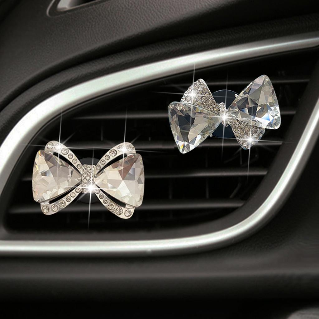 Clipe de Perfume para Carro Borboleta de Strass de Cristal Transfronteiriço Clipe Decorativo de Fragrância para Saída de Ar