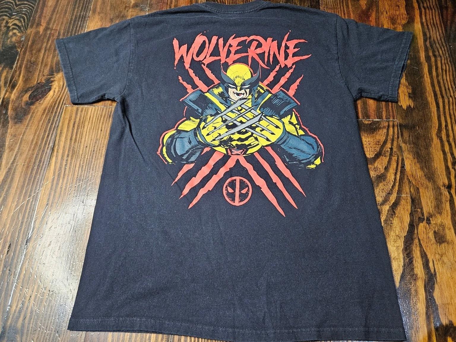 Deadpool Wolverine Men s Black Medium Cotton Graphic T-Shirt S разноцветный
