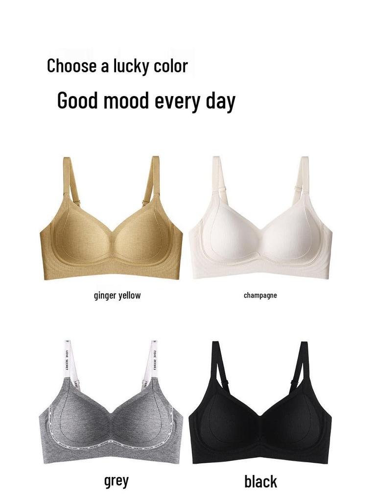 Seamless Push-Up Bra for Women: Anti-Sagging Support, No Underwire, Letter Strap, Enhances Small Chest