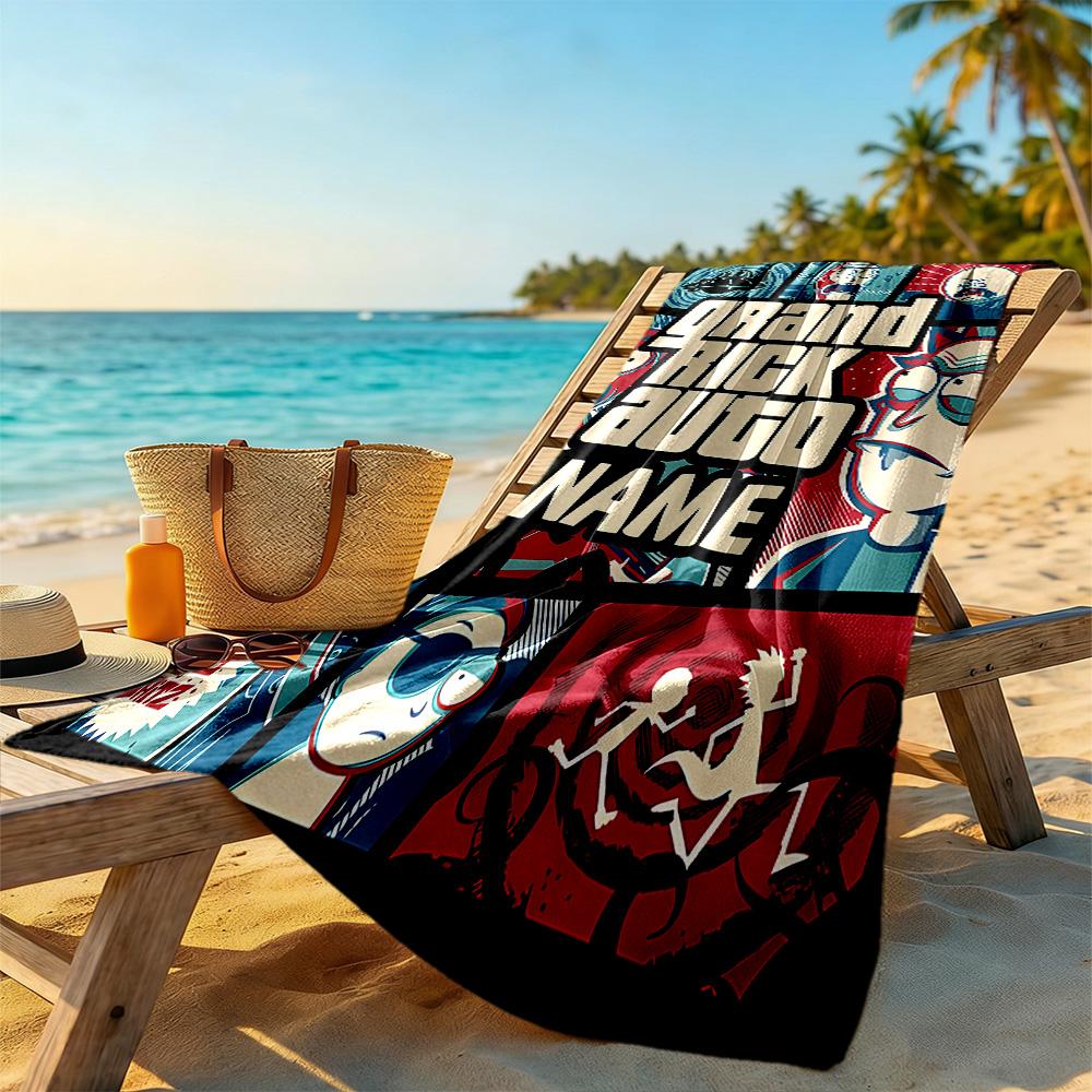 Warner Bros. Movies Customizable Name Beach Towel Soft Durable Quick-Dry Suitable for Swimming Gym Camping Yoga Vacation