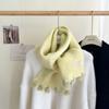Fashionable Wool Knitted Scarf Autumn Winter Warm Simple Cold-Proof Shawl For Students Solid Color Versatile Thickened Muffler