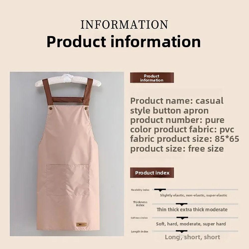 1Pcs with Pockets Kitchen Cooking Apron Waterproof Work Uniform  for Hotel Resturant Coffee Shop