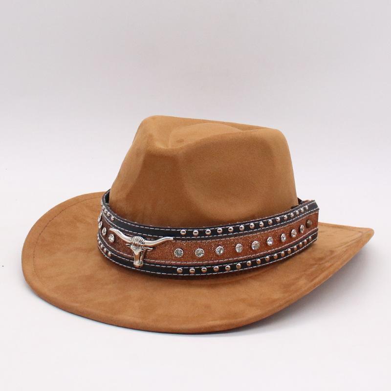 Spring And Summer Men'S And Women'S Ethnic Beach Hats, Wind Top Hats, Suede Denim Jazz Hats