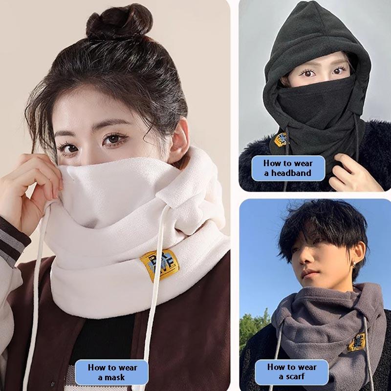 Zimowa Ciepła Czapka z Maską i Kominem 3 w 1 Wiatroodporna Kominiarka dla Mężczyzn i Kobiet Czapka z Maską Ochrona przed Zimnem podczas Jazdy na Rowerze