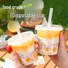 Disposable PET Cold Drink Cups with Lids