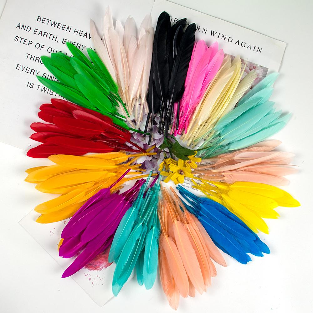 Natural Goose Feather 10-15cm Colorful Feather for Crafts DIY Jewelry Headress Carnival Dream Catcher Plumes Decor