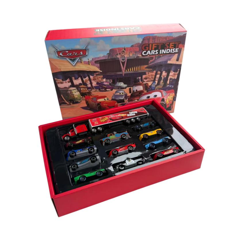 12pcs/Set Pixar Cars Lightning Mcqueen Jackson Storm Mater Pvc Model Back-Force Car Toy For Kids Birthday Gift Set