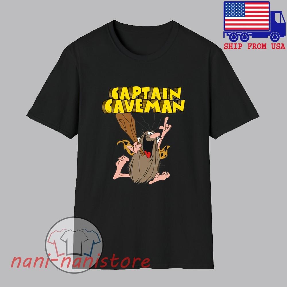 Captain Caveman Men#039;s Black Size S5XL Unisex T-Shirt S