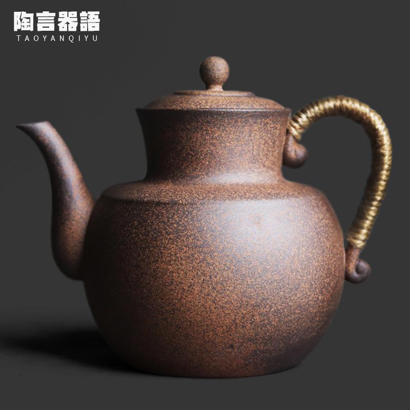 

800ml Old Rock Clay Handmade Teapot Boutique Tea Infuser Pot Tea Maker Kettle With Filter Cha Teaware Accessories Collections