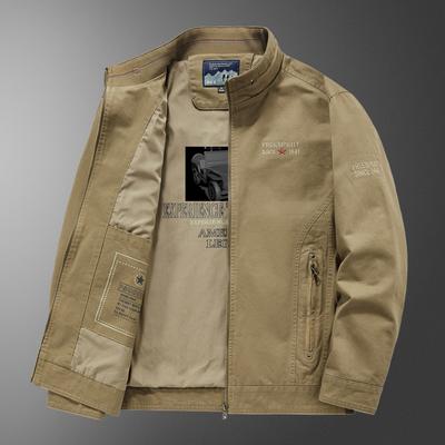 Lente en Herfst Heren Zhongshan Serie Puur Katoen Casual Jas Functionele Outdoor Nieuwe Opstaande Kraag Jas Lange Mouwen Jas Jas
