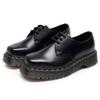 1 thick bottom hole small leather shoes women, low-top leather British square head casual student medium thick muffin