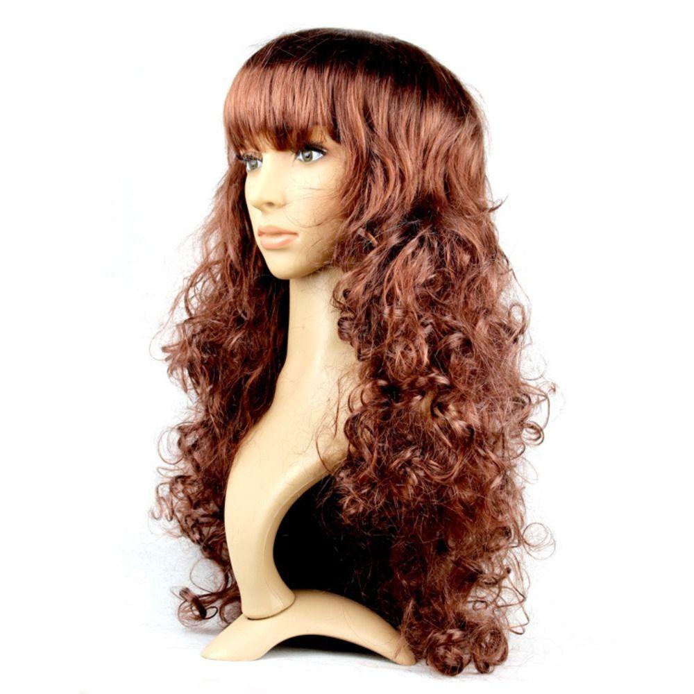 Dress Up Carnival Long Wig Funny Lady Colored Wig Cosplay Party Curly Hair Birthday Party