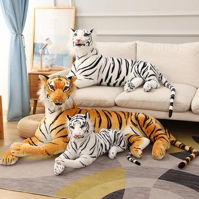 Simulierte Tigerpuppe Plüschtier Zoo liegende Haltung Sibirischer Tiger Weißer Tiger Puppe Kinder Beruhigungspuppe
