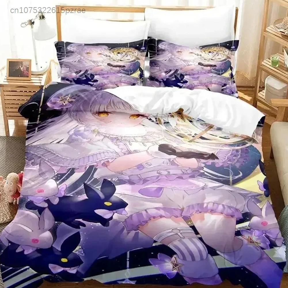 New Murasaki Shion Bedding Set 3D Printed Suitable For Bedroom Duvet Cover Set With Pillowcases Kids Home Textile
