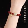 Factory Director's Recommendation New Cinnabar Jade Rabbit Bracelet for Women, Hotan Jade Zodiac Rabbit Bracelet