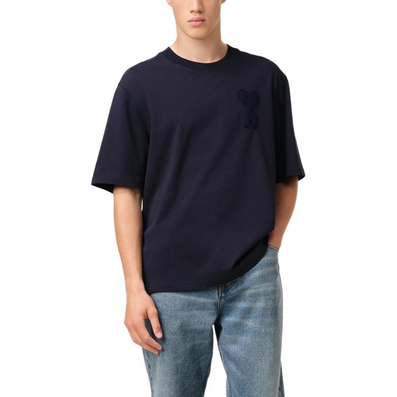 Ami Paris Short Sleeved Crewneck T Shirt HTS0557264011