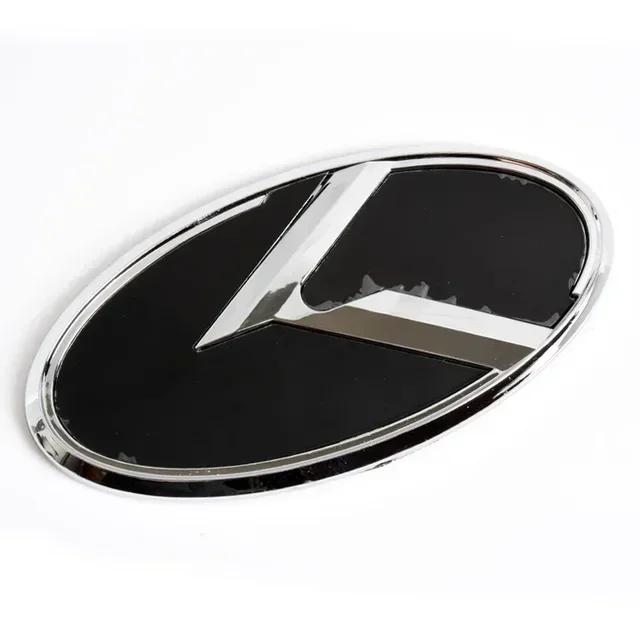 UHJL2 1 Stück x 3D ABS K Logo Auto Motorhaube Heckklappe Logo Emblem Abzeichen Aufkleber für Kia Sportage Optima Sorento Forte Rio Stinger K5