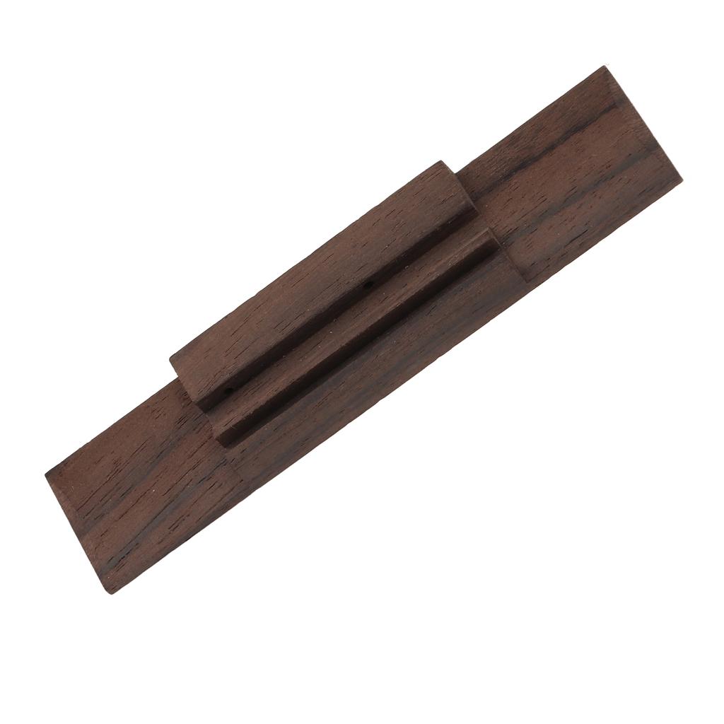 4 String Ukulele Bridge Accurate Shaped Hard Rosewood Retro Guitar Bridge with Cow Bone Saddle Nut
