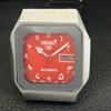 JAPAN VINTAGE SEIKO 5 AUTOMATIC MENS ARABIC RED COLOR DIAL WATCH A702452-5 R124-a702452