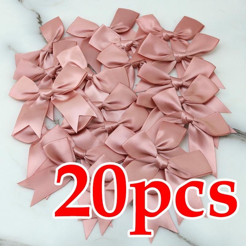 20Pcs/pack 25mm Decorative Ribbon Bow Gift Packaging Bowknot Handicrafts Birthday Wedding Decorations DIY Craft Material