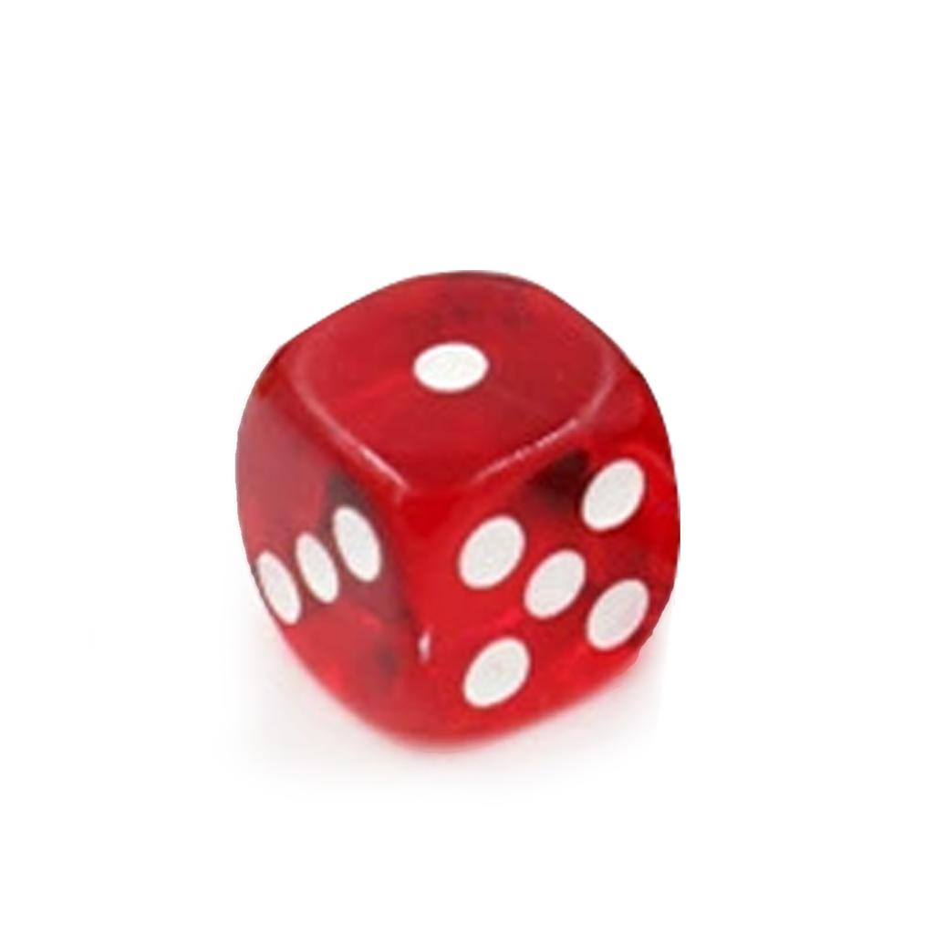 24PCS Rounded Dice Set Translucent Acrylic 6 Sided Dices for Board Games Classroom Activities 4 Colors 16mm 0.63in