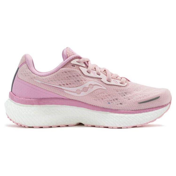 Saucony Triumph 19 Comfortable Sports Cushioning Durable Breathable Support Low-Top Training Running Shoes Unisex running shoes Pink White S20678-100