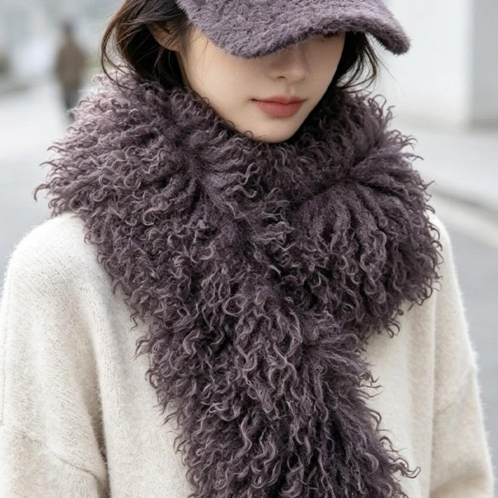 Thicken Imitation Wool Scarf Neck Protection Neck Warmer Scarf Soft Women's Scarf Winter