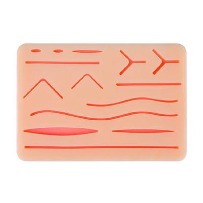 Surgical Suture Training Silicone Skin Pad with 14 Wound Suture Practice Skin Model For Technique Practice
