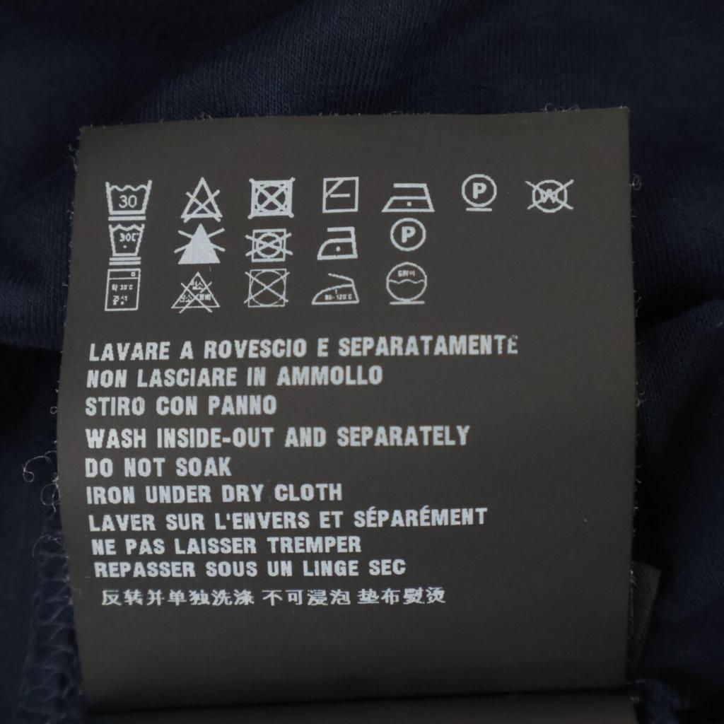 PRADA UMJ492 Navy Triangle Logo Crew Neck T-Shirt tops M NavyUsed