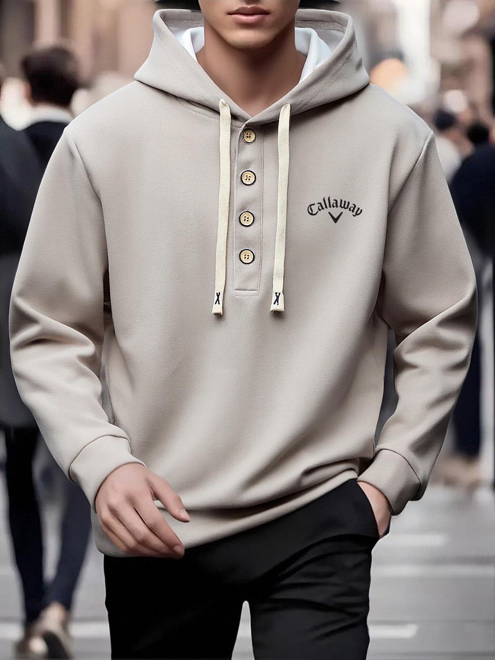 

2026 New Style Men s Casual Sports Hoodie - European & American Trend, Loose Fit, Plus Size, Hooded Top XXL
