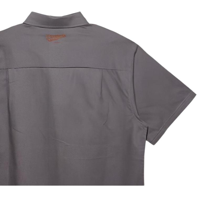 New Era Letter Logo Embroidered Pointed Collar Loose Short Sleeve Shirt Men shirts 13718768