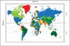 Photomural World Map Smooth Vinyl 254x184