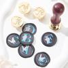 Butterfly Letter Pattern Wax Seal Stamp Head Metal Wax Stamp Head for Valentines Card Birthday Card Invitations Envelope